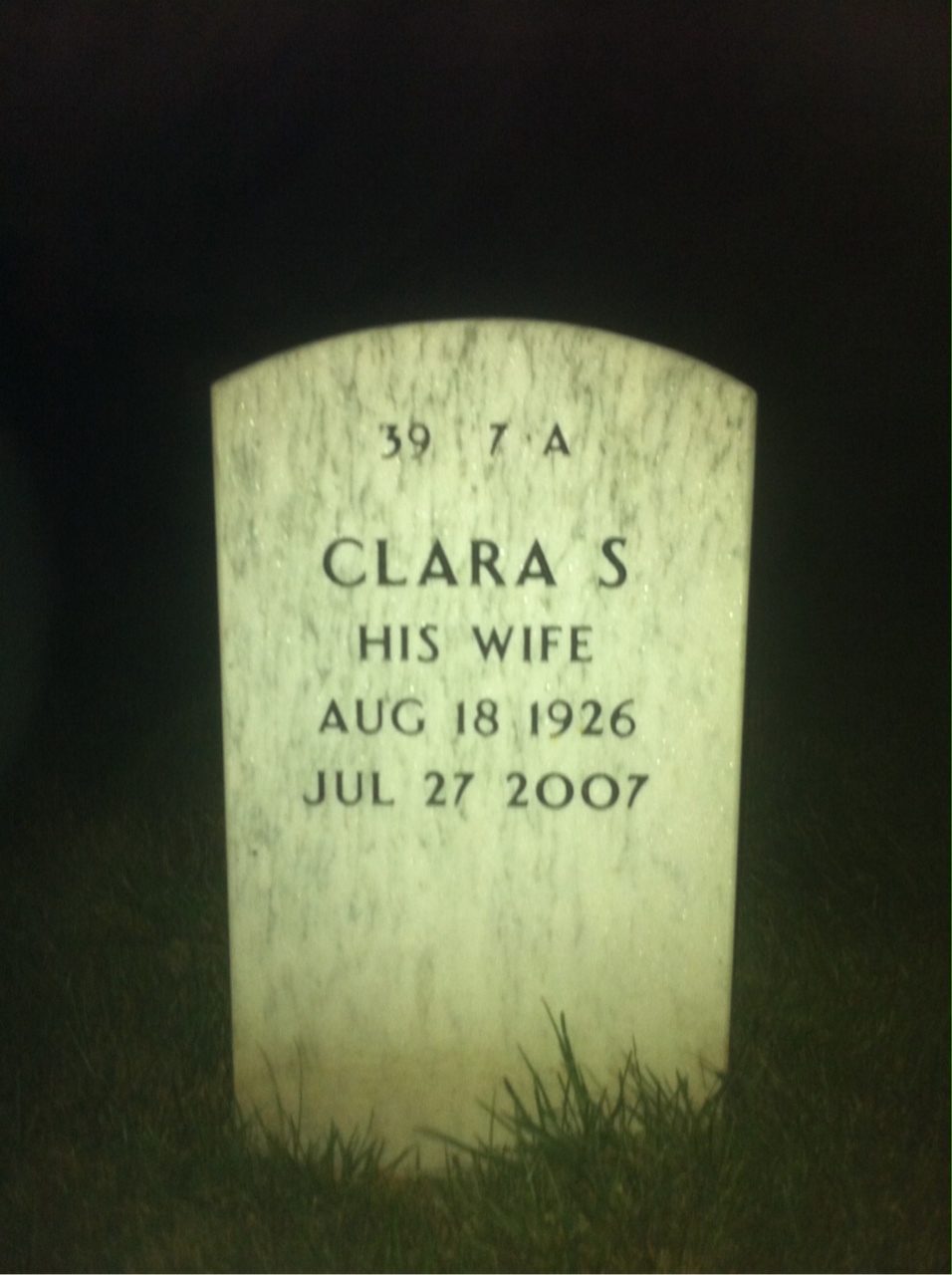 Back of headstone — William Dubbs