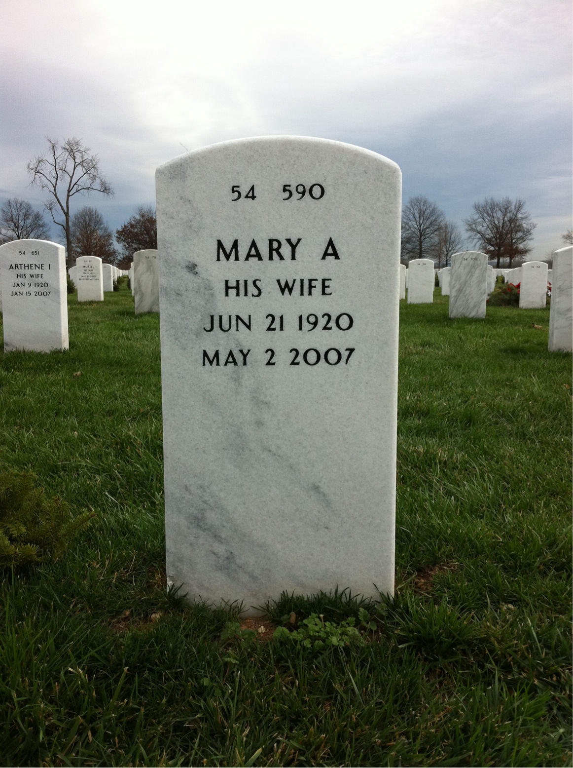 Back of headstone — Matthew Creegan