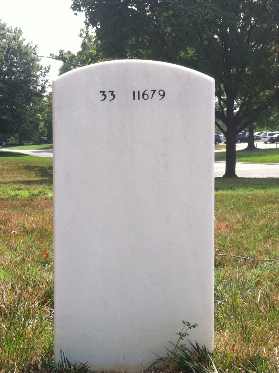 Back of headstone — Badger Russell