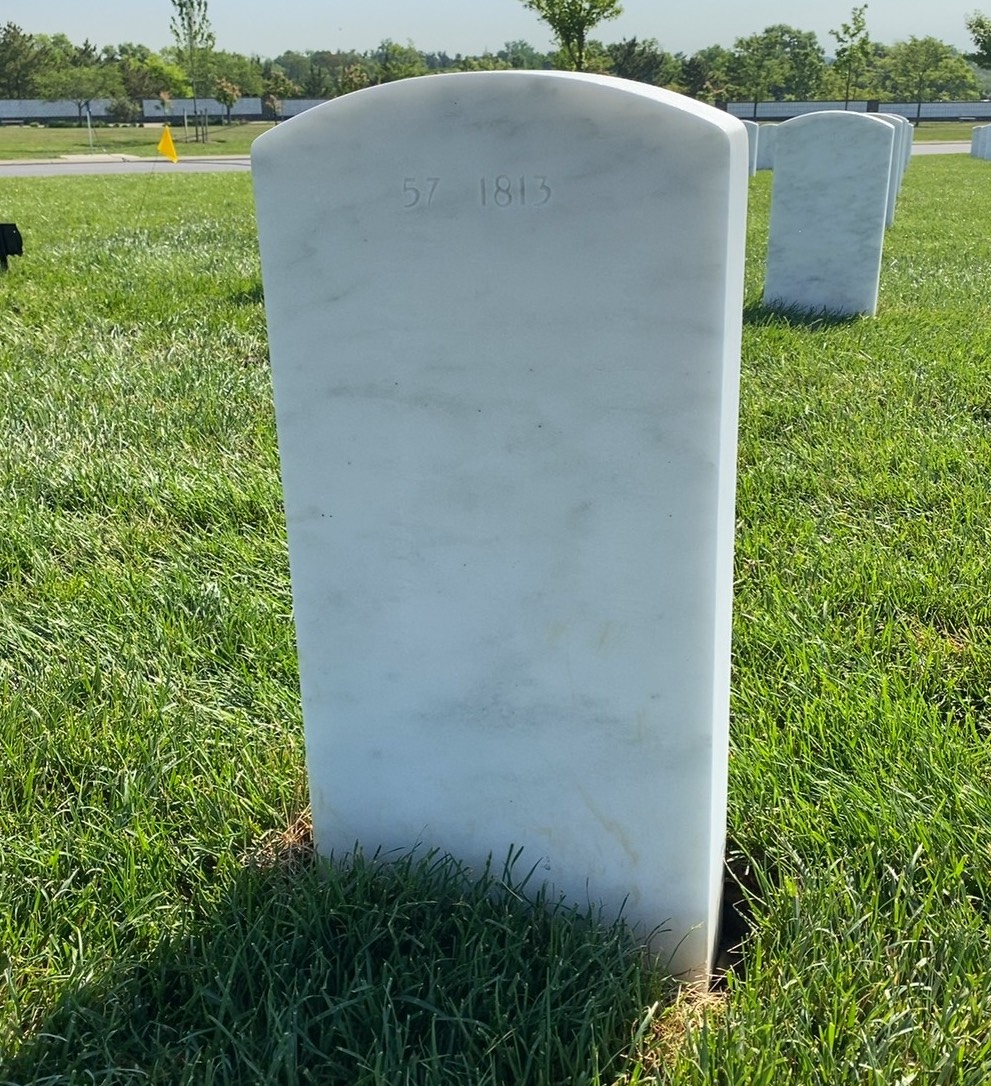 Back of headstone — William Martin Shaw