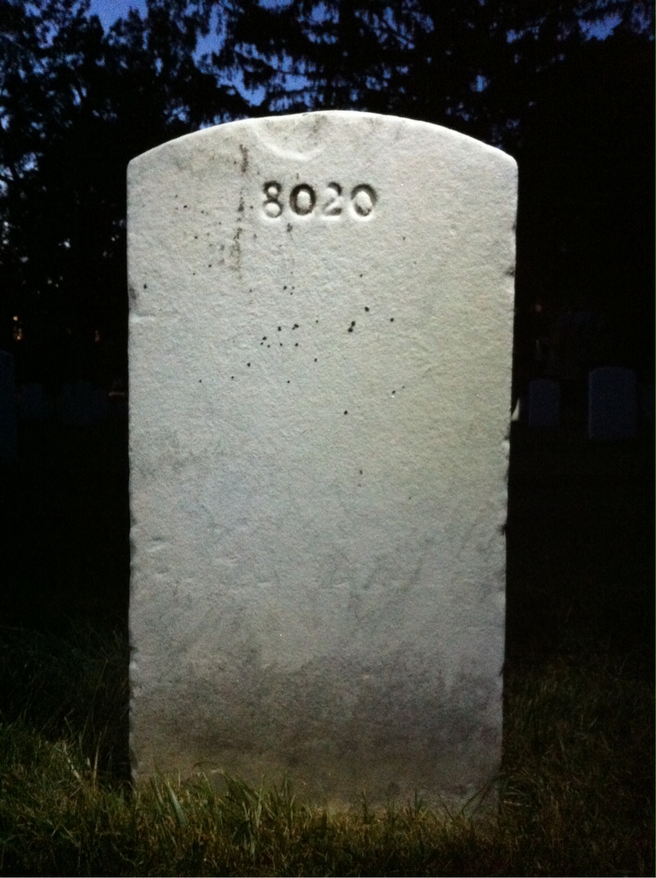 Back of headstone — Edward Morlock
