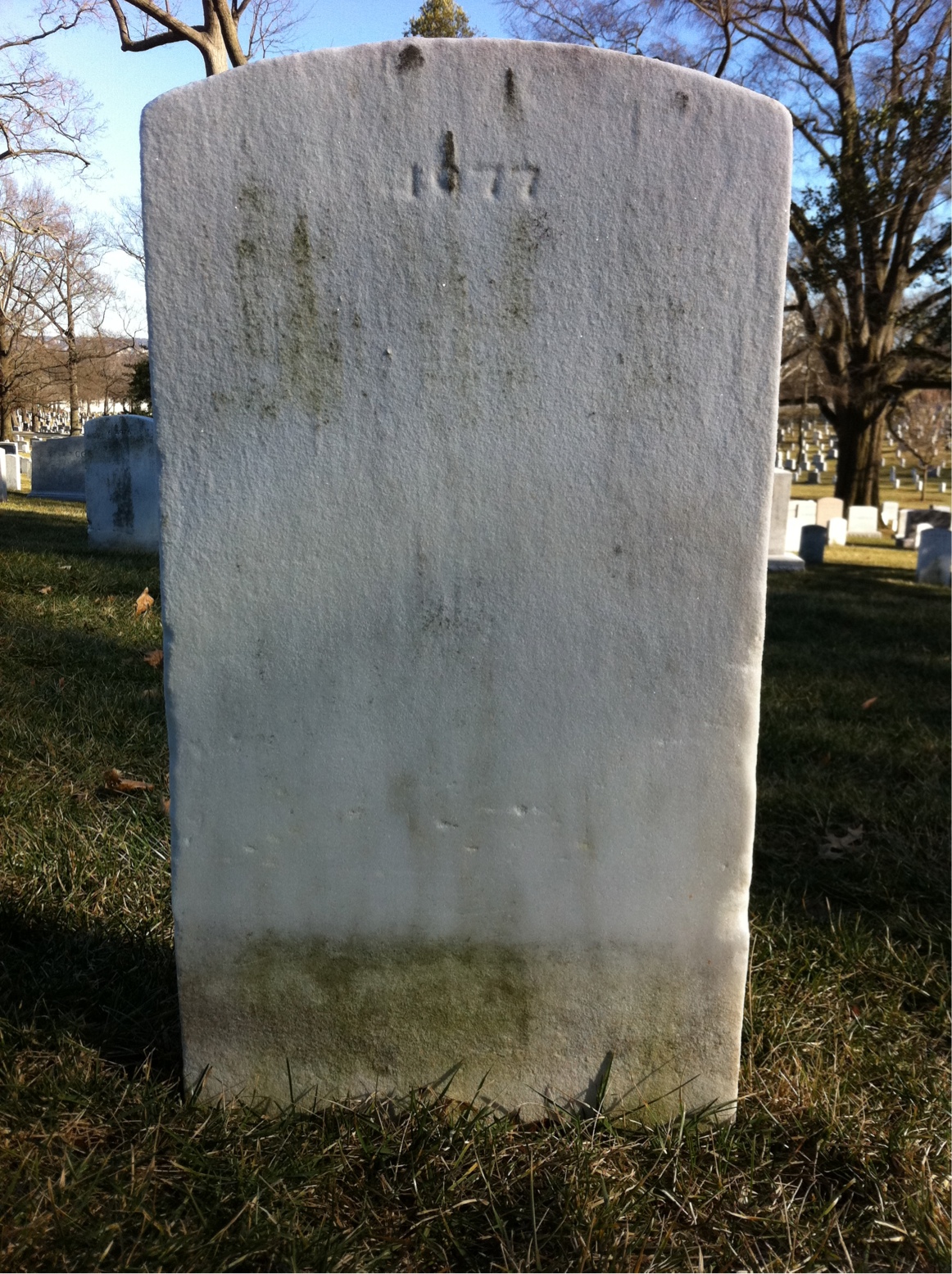 Back of headstone — Clinton Alden