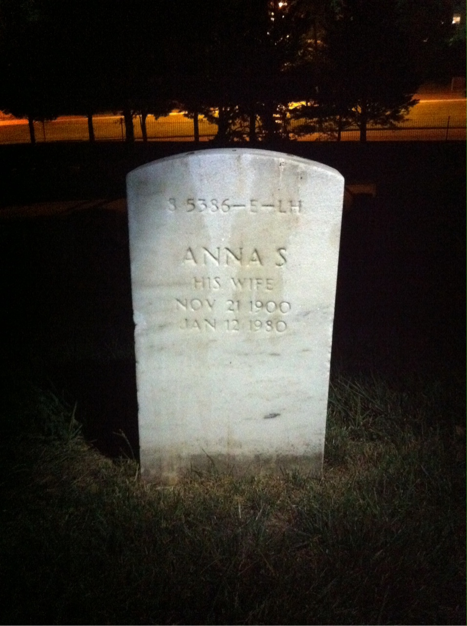 Back of headstone — James Moore