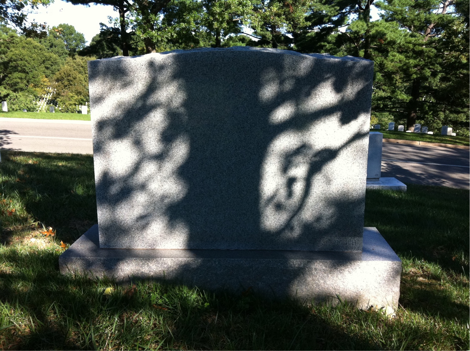 Back of headstone — Hal Pattison