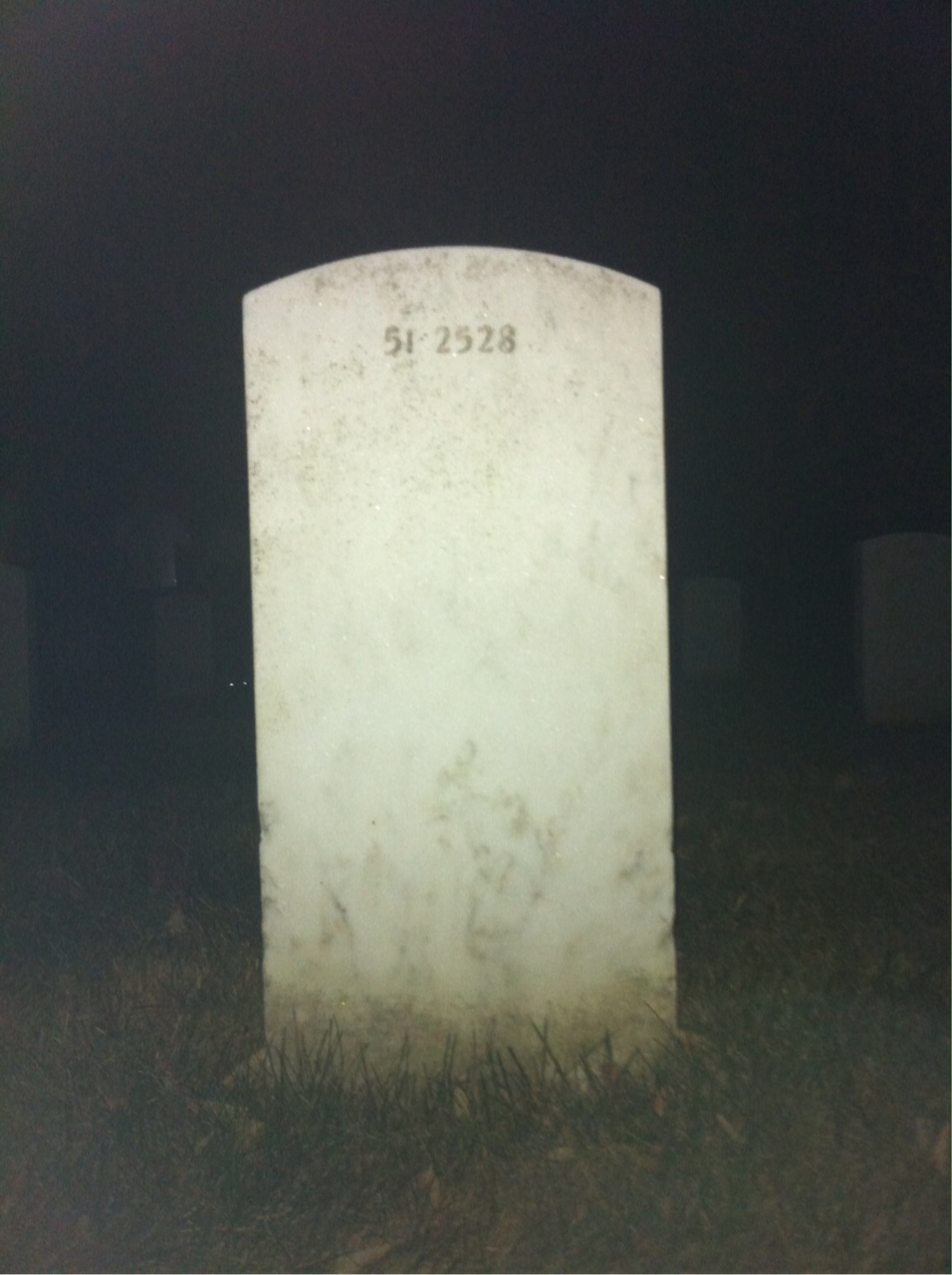 Back of headstone — John Adams