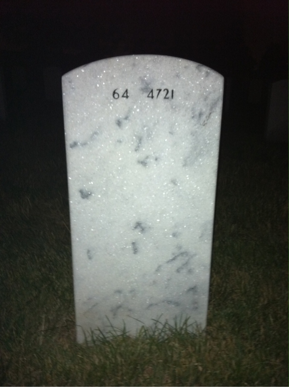 Back of headstone — John Everett