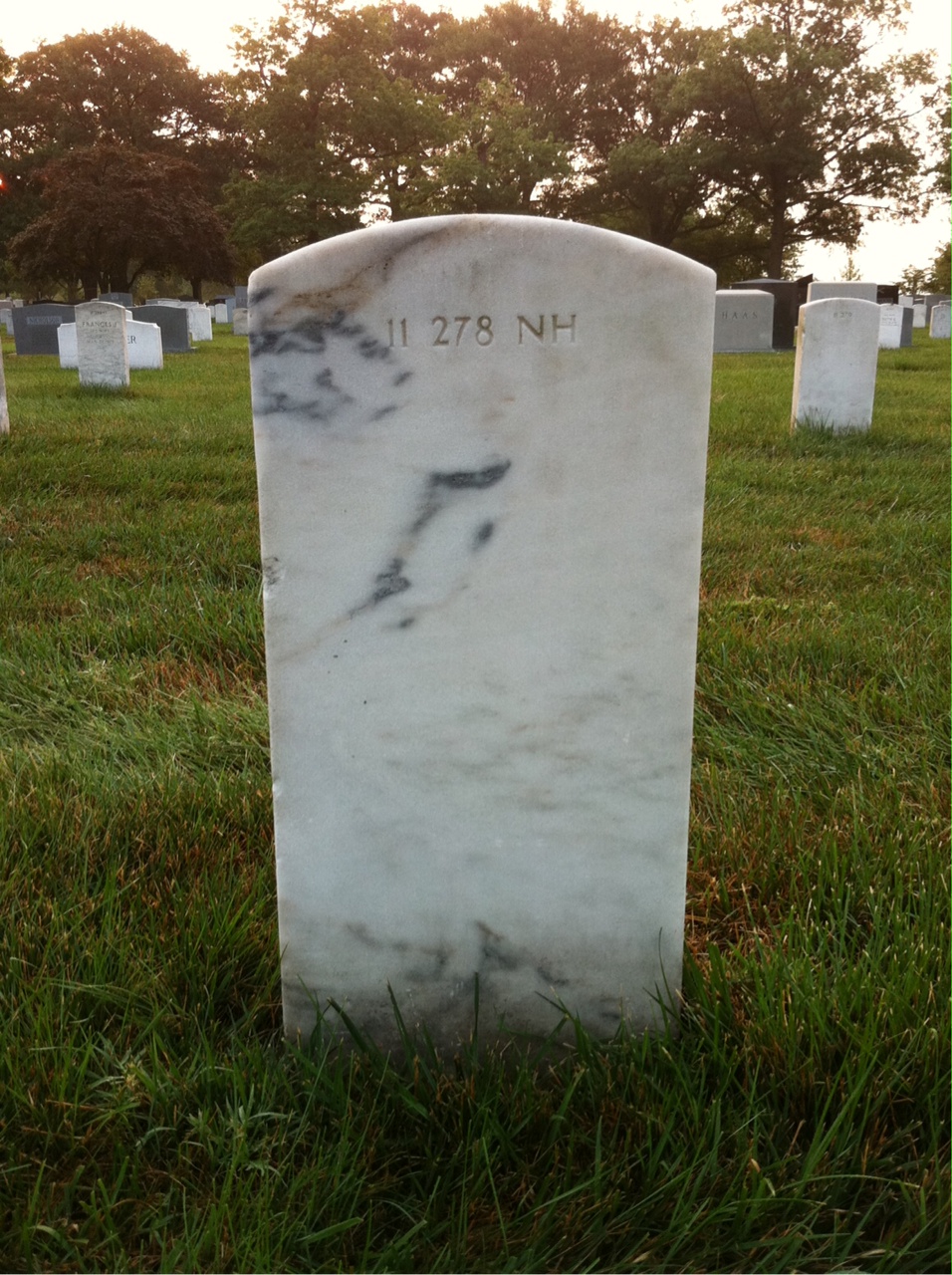 Back of headstone — William K Mcclure