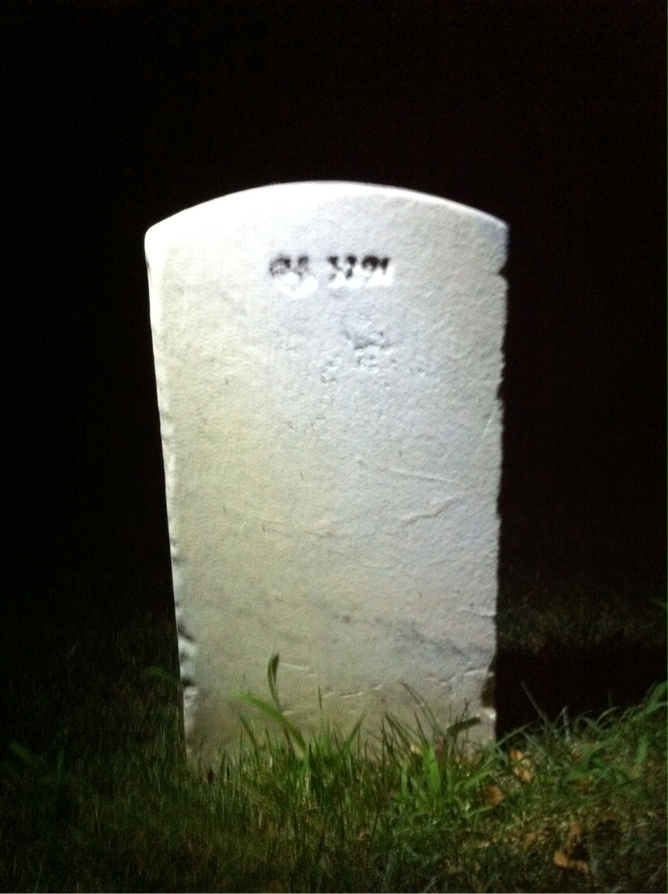 Back of headstone — Savannah Adkison