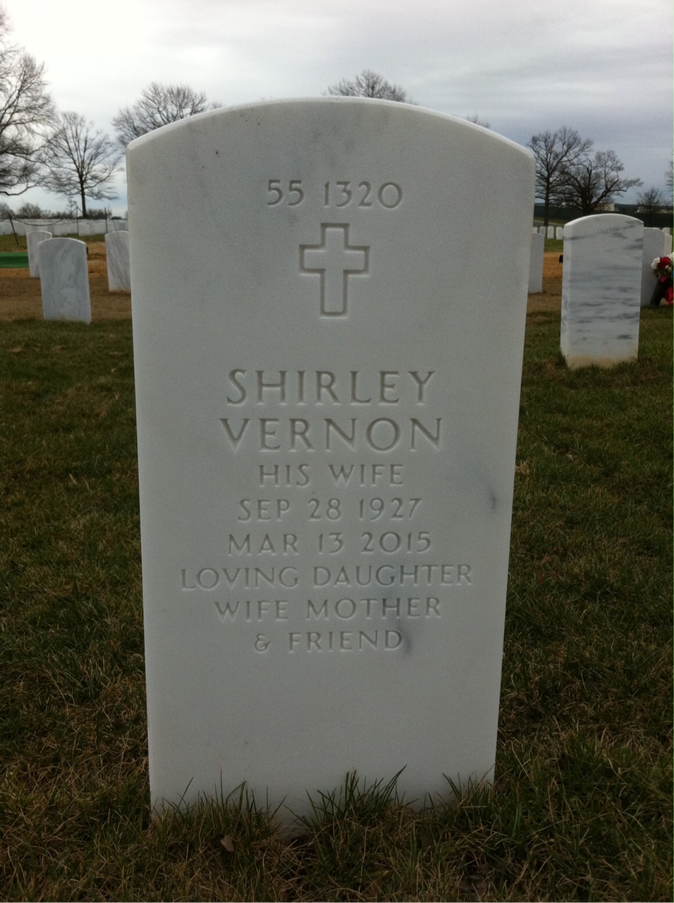 Back of headstone — Frank Mcivor