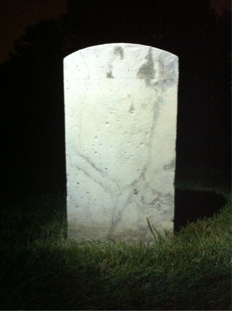 Back of headstone — John Mull