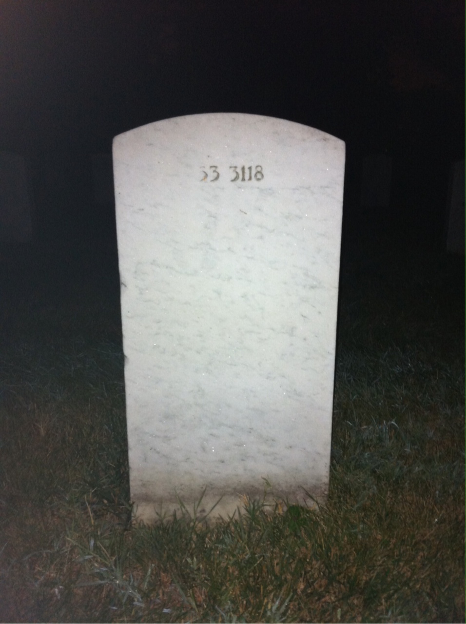 Back of headstone — Anthony Corcoran