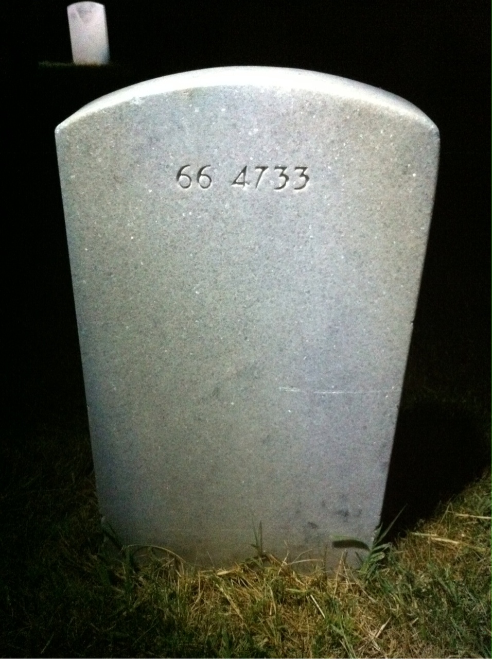Back of headstone — Paul T Miller