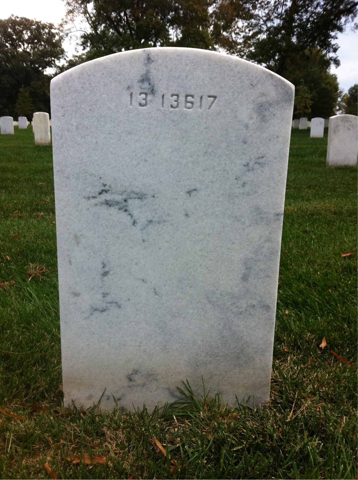 Back of headstone — John Mueller