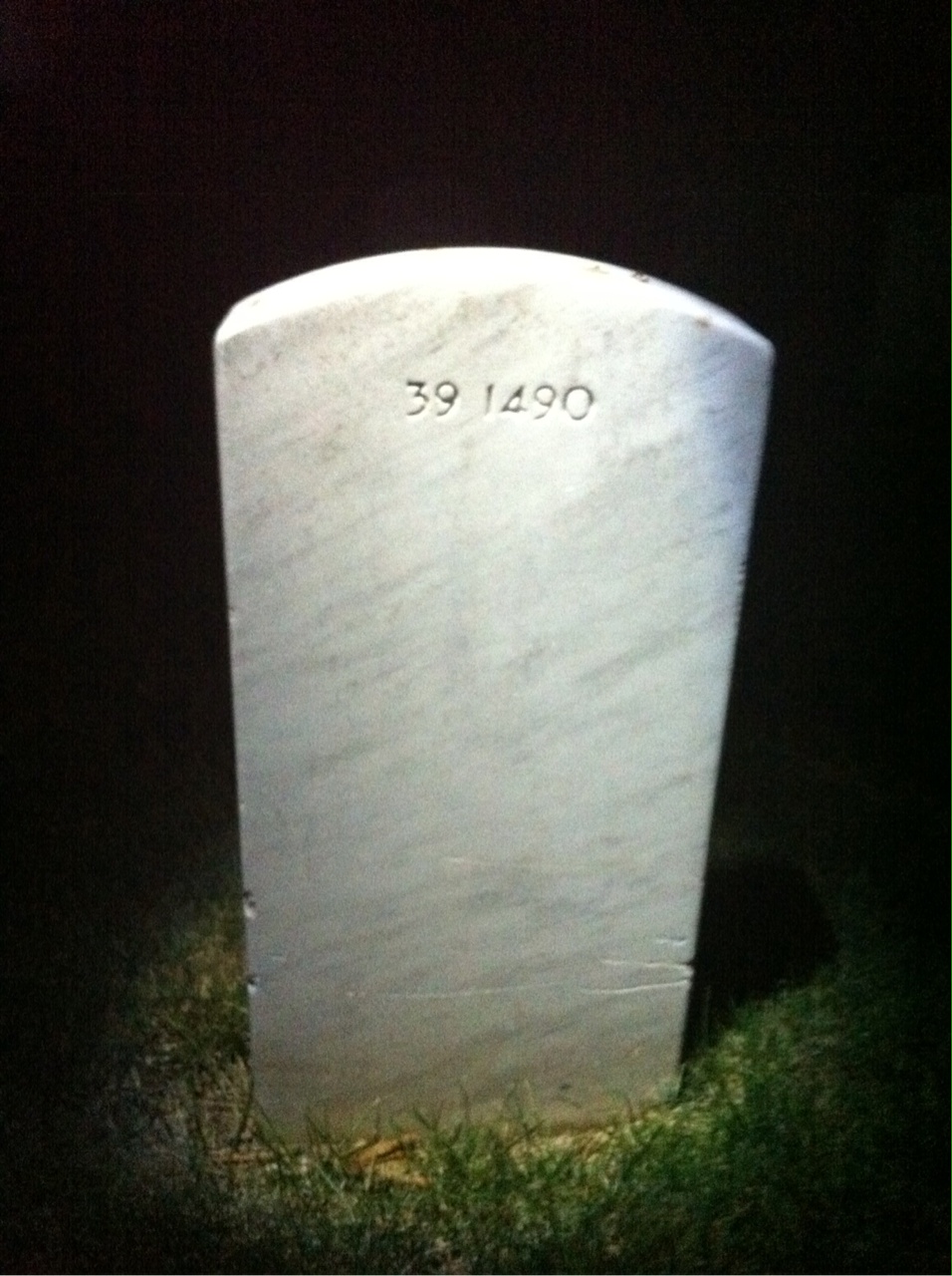 Back of headstone — Raymond Edward Ward
