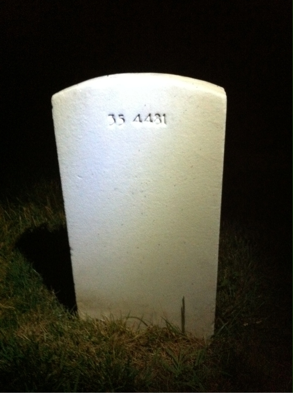 Back of headstone — Thomas Leslie Jackson