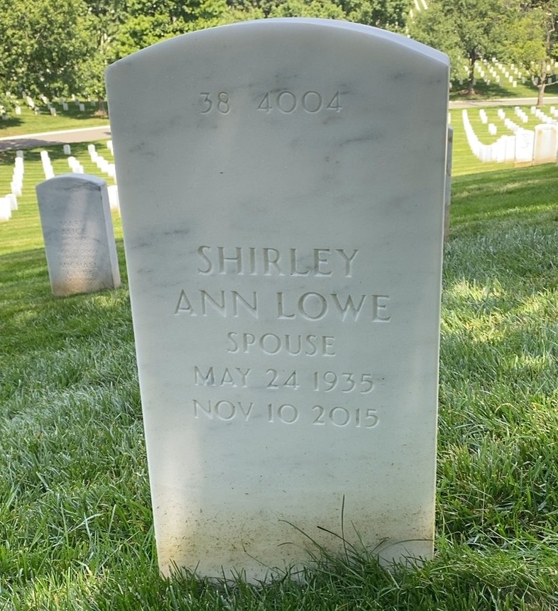 Back of headstone — Arvin Donald Crabtree