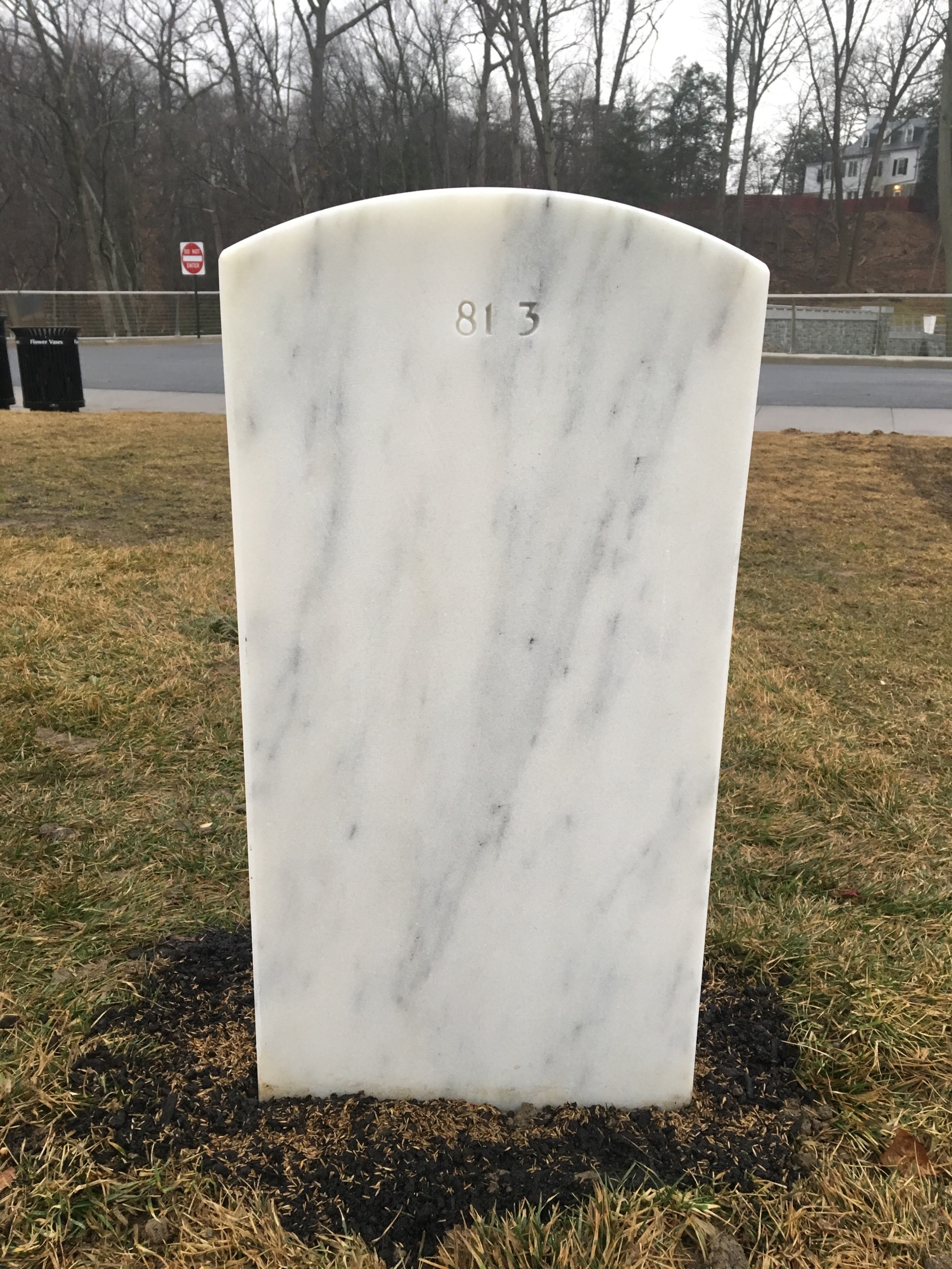 Back of headstone — Derek Baldwin