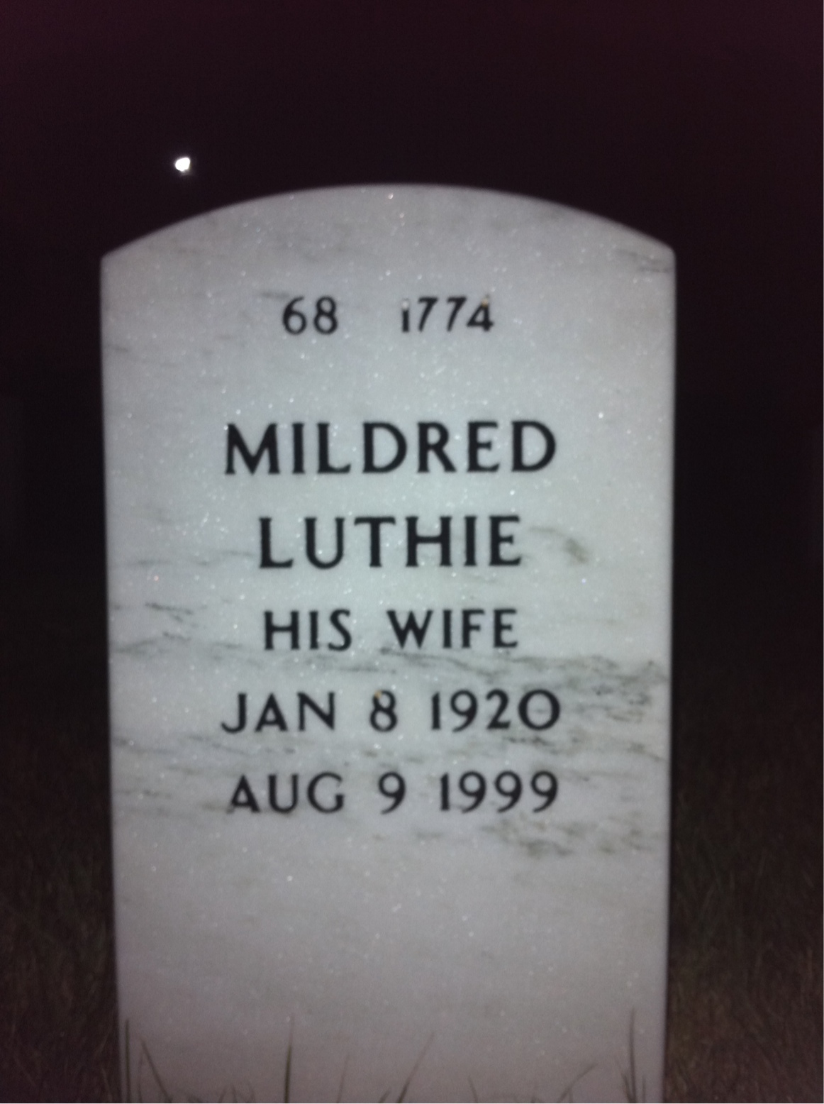 Back of headstone — Edward Gardner