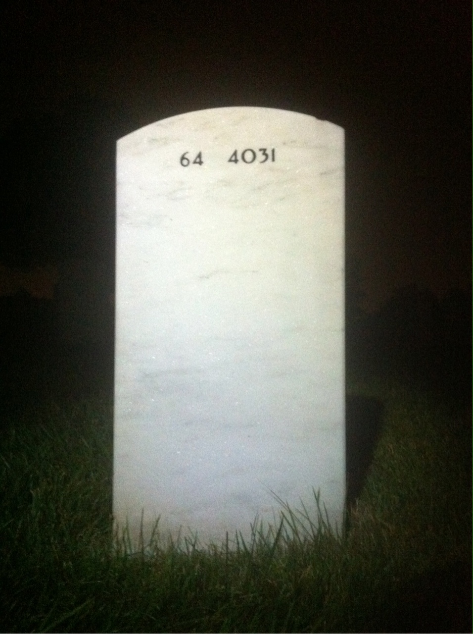 Back of headstone — Roderick Demps