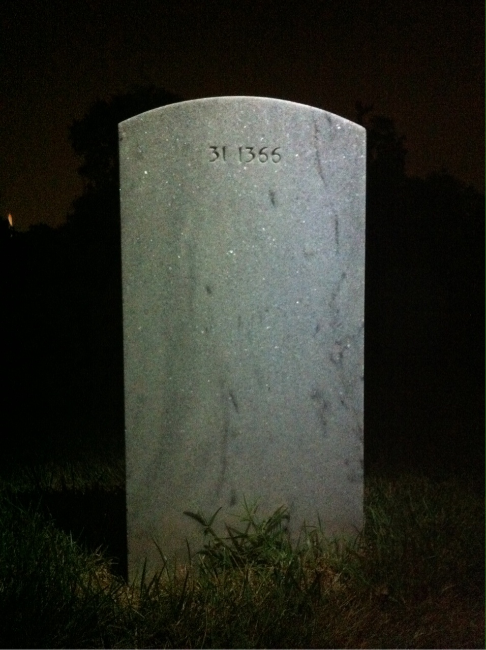 Back of headstone — Margaret Baker