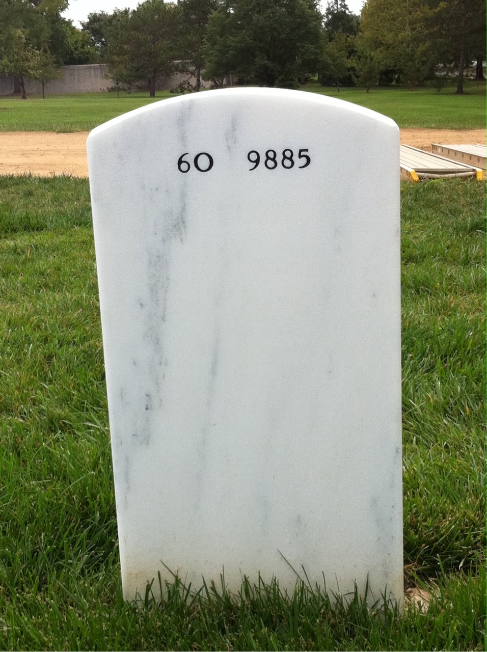 Back of headstone — Caleb Ballard
