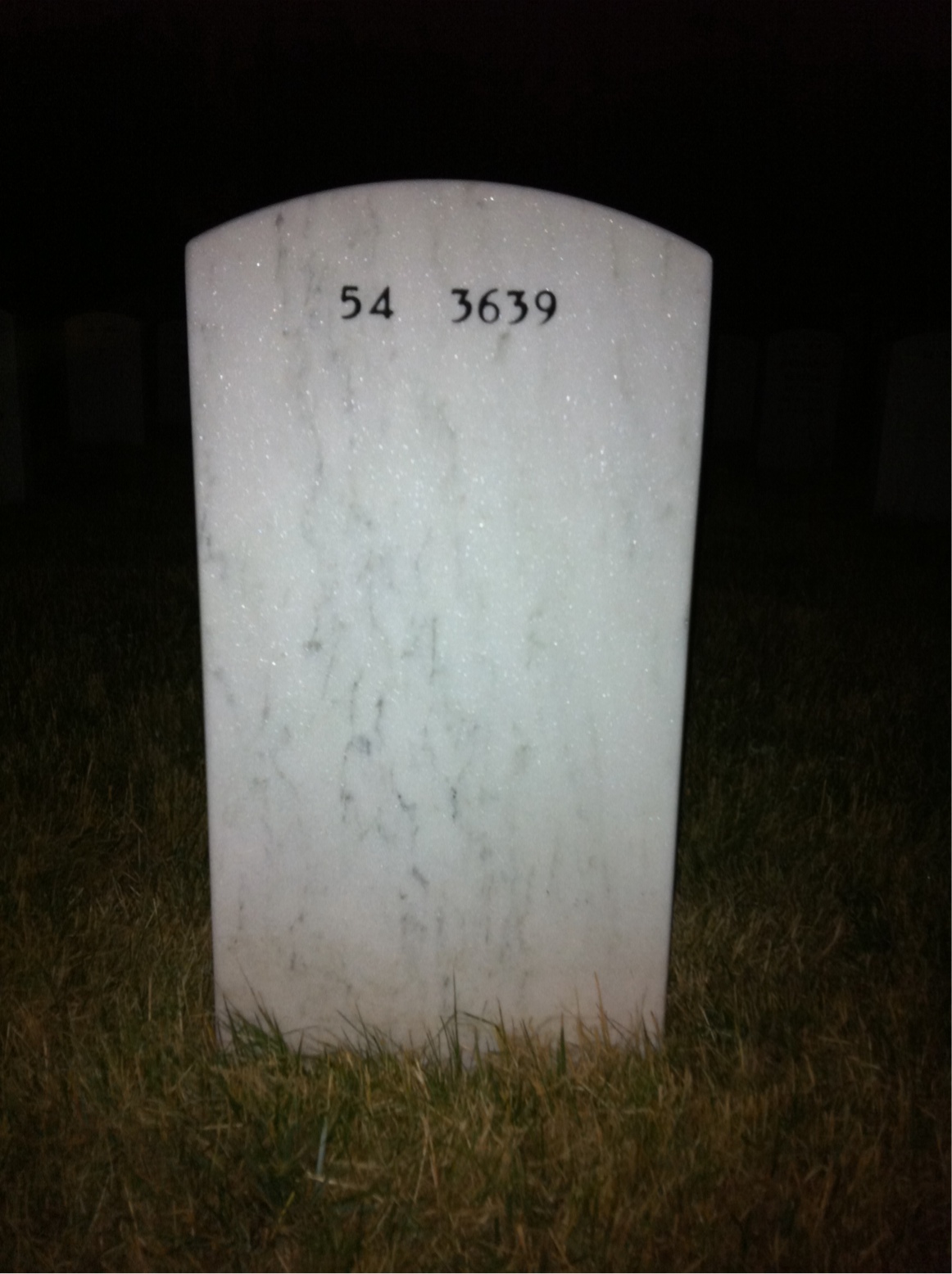 Back of headstone — Robert Dunne