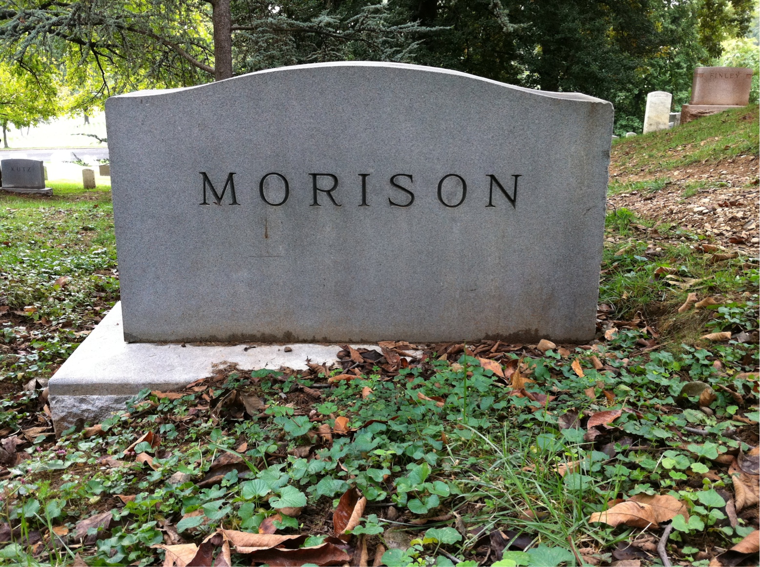 Back of headstone — Charles Morison