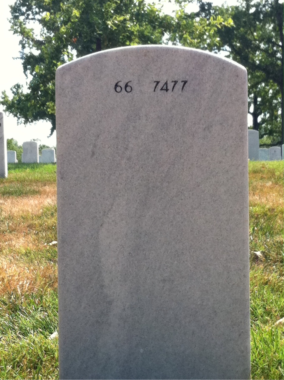 Back of headstone — Charles Scharf