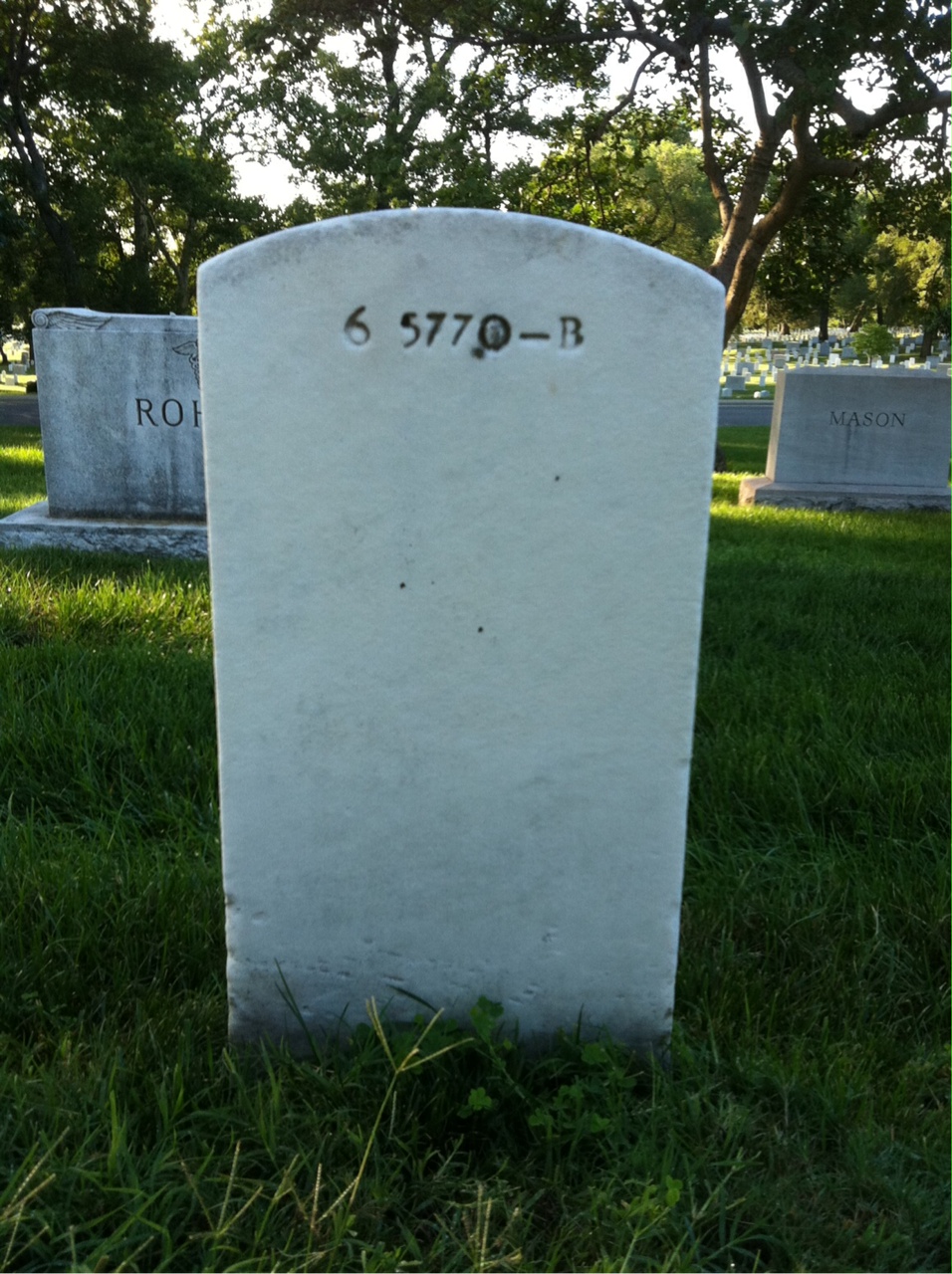 Back of headstone — Victor Albert Ellis