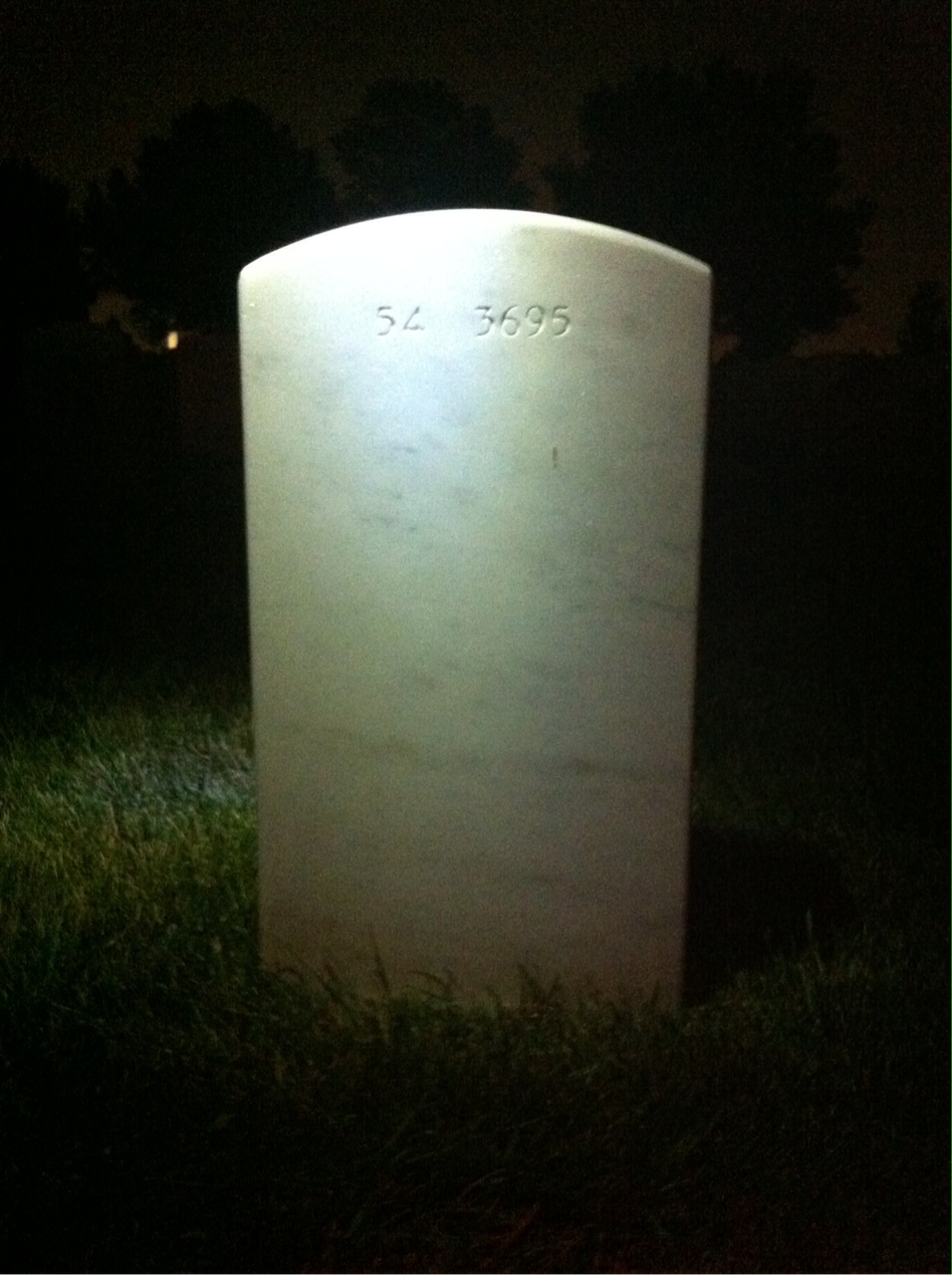 Back of headstone — Clarence Morris