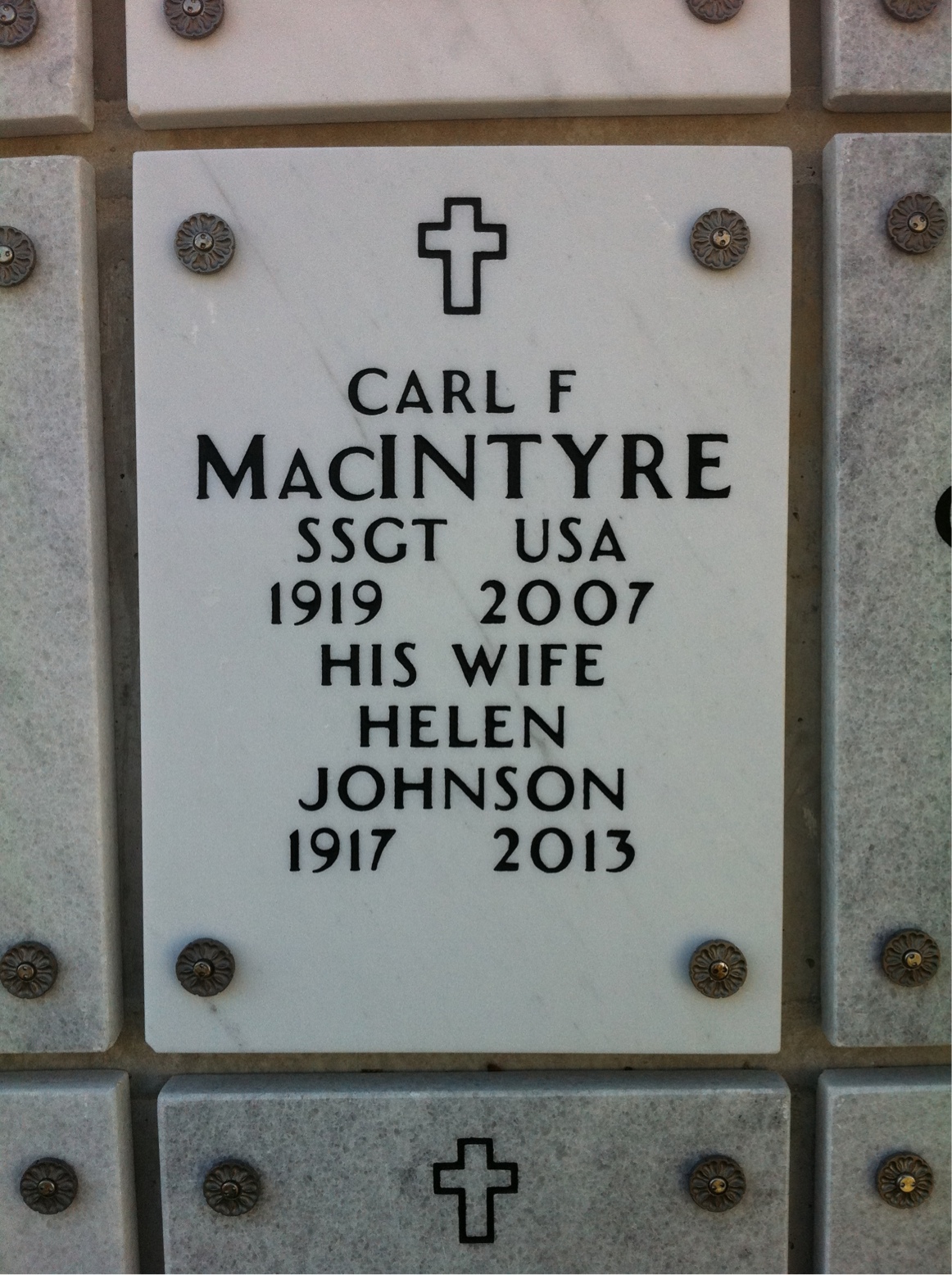 Carl F Macintyre