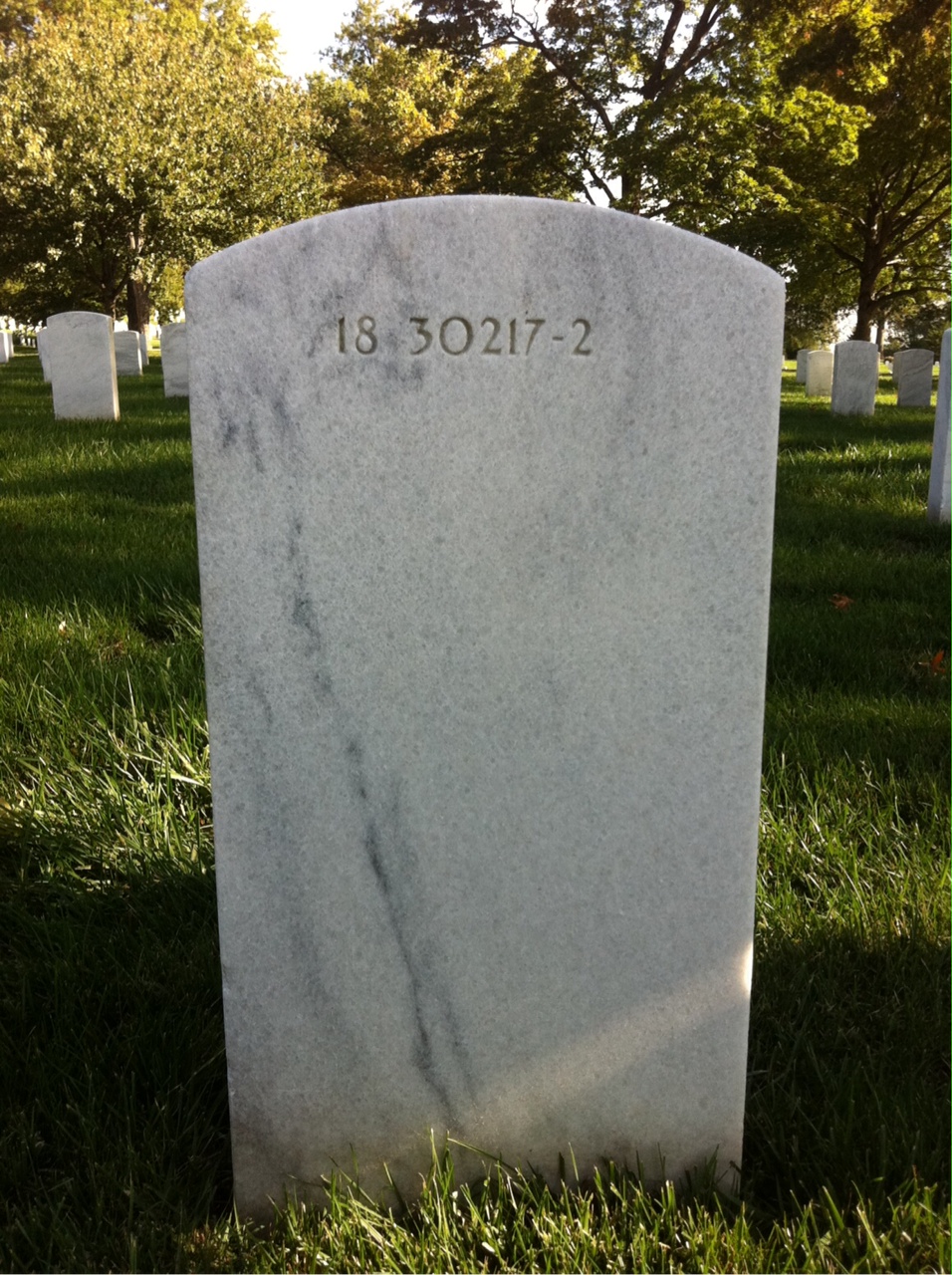 Back of headstone — Harold Brennan
