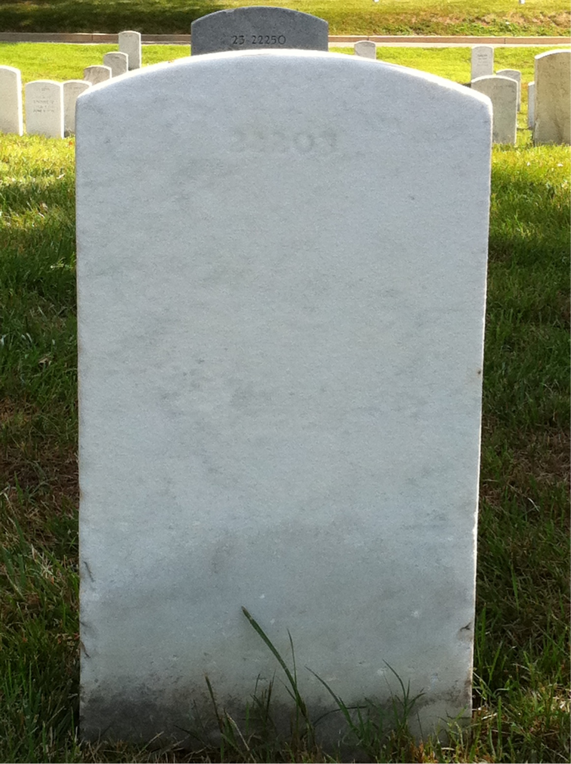 Back of headstone — Ambrose Montague