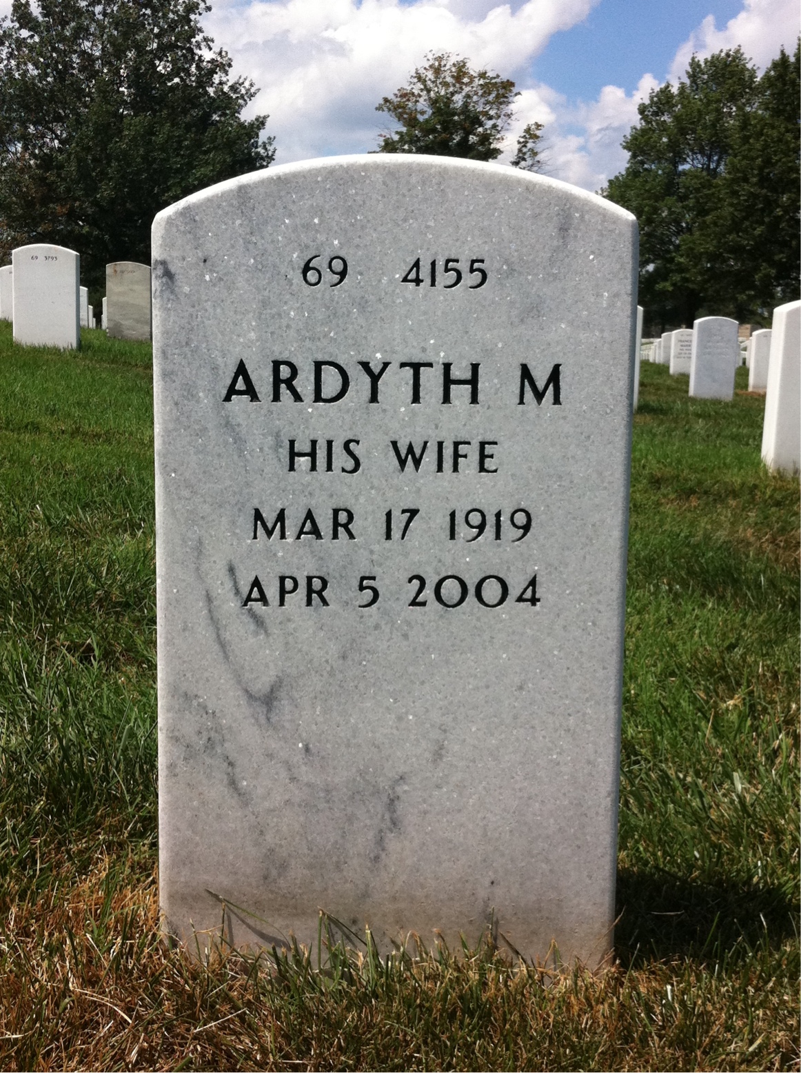 Back of headstone — Michael Holinka