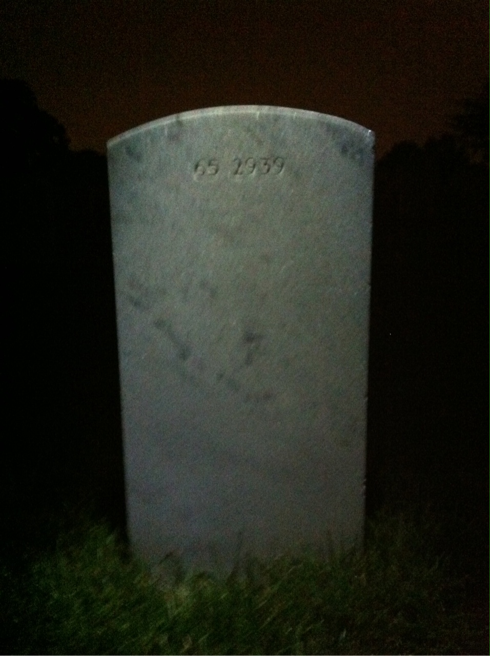 Back of headstone — Richard Anez