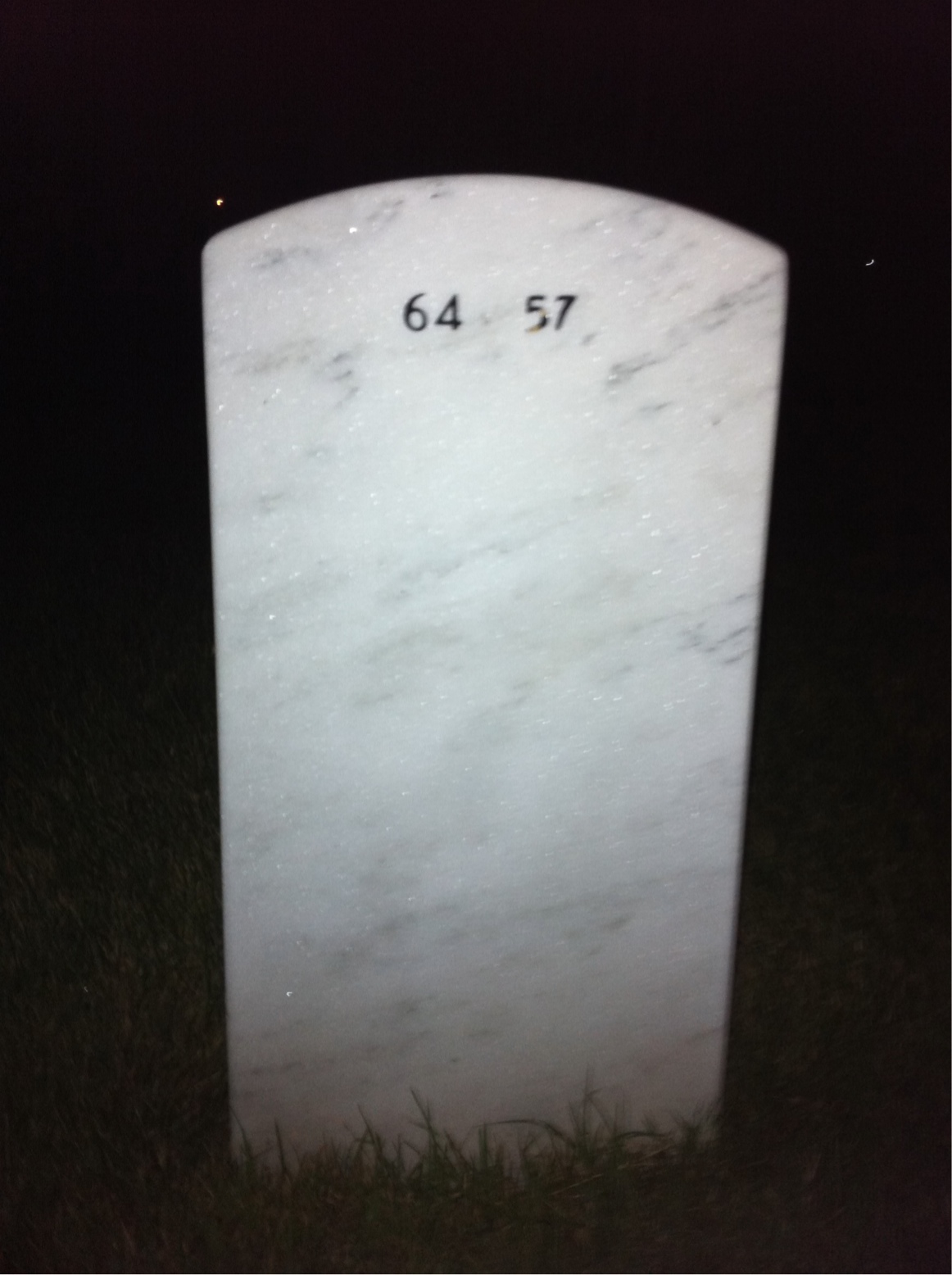 Back of headstone — Daniel Riva