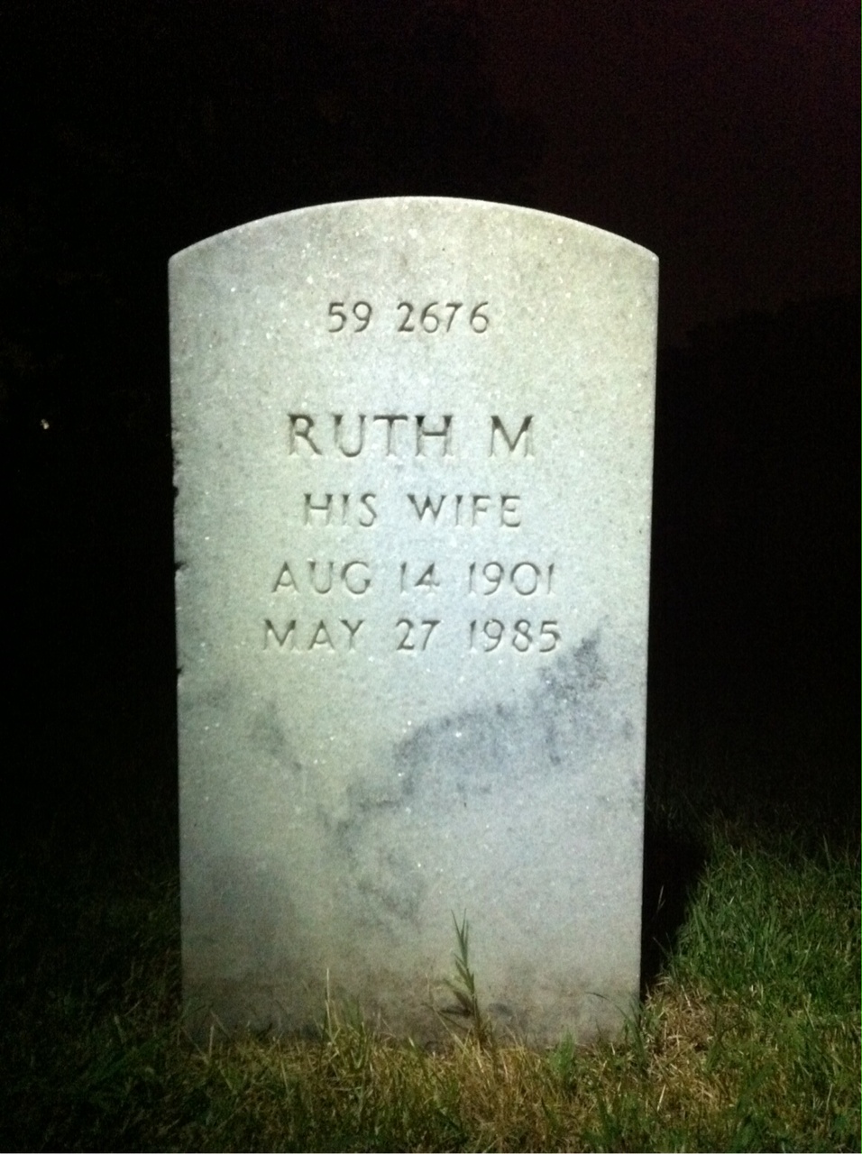 Back of headstone — Lawrence Mellott