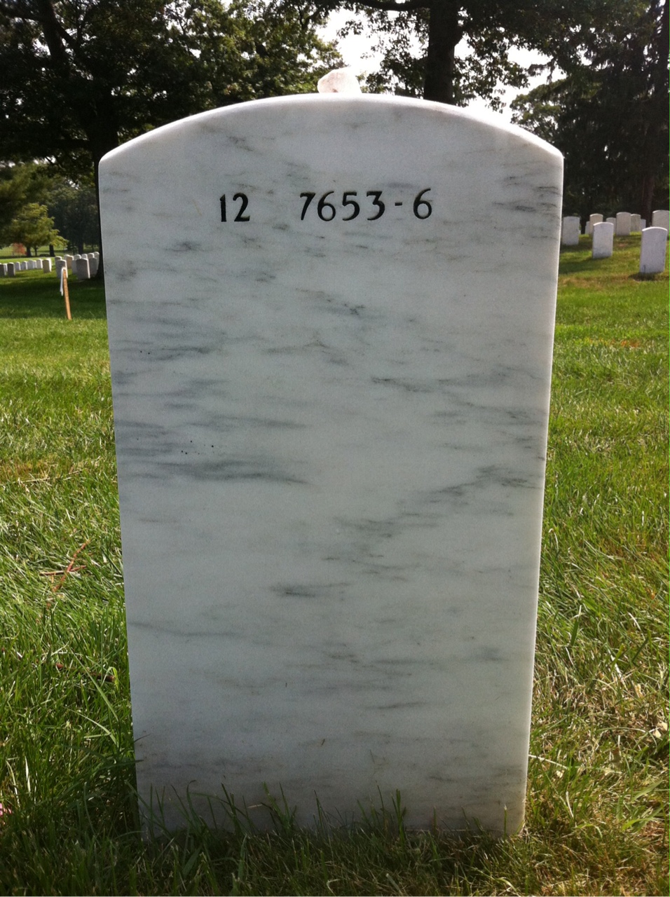 Back of headstone — Genevieve Todd