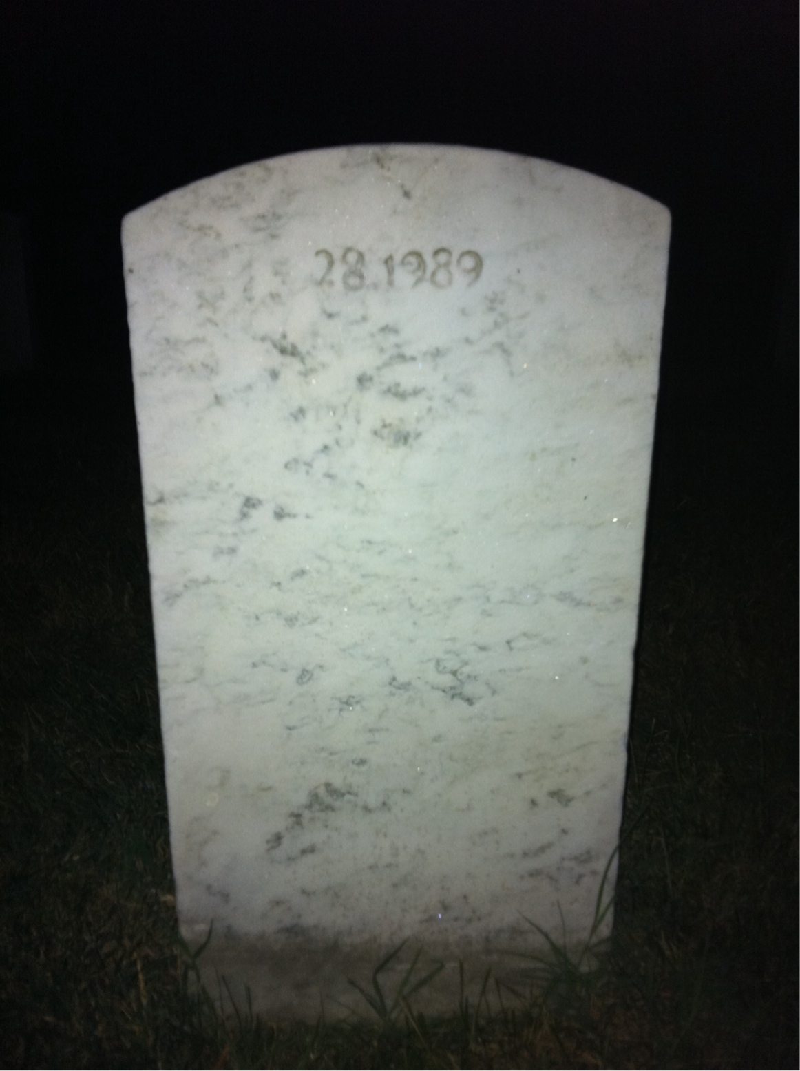 Back of headstone — Anna Beech