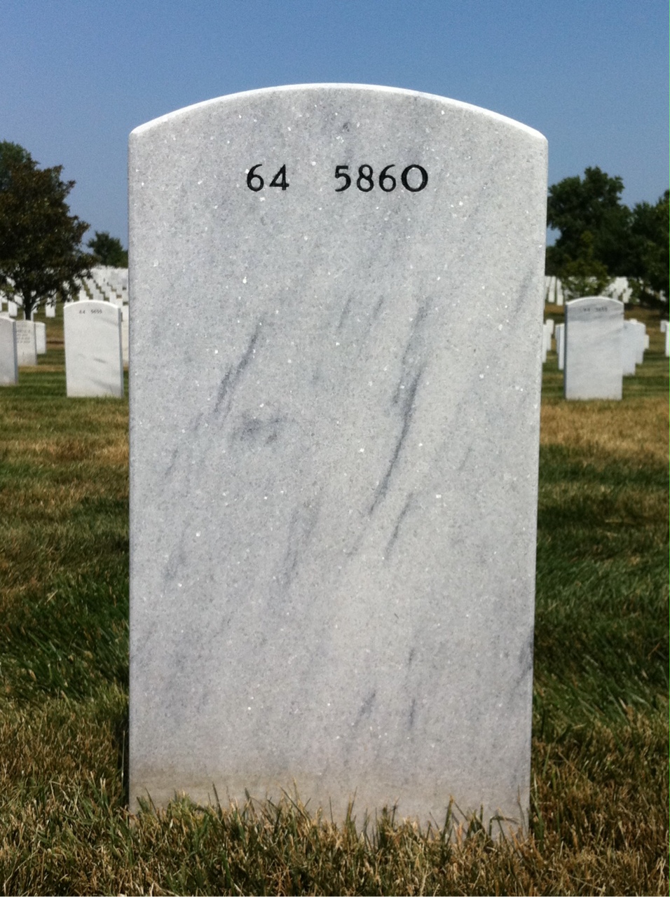 Back of headstone — Daniel Nichoson