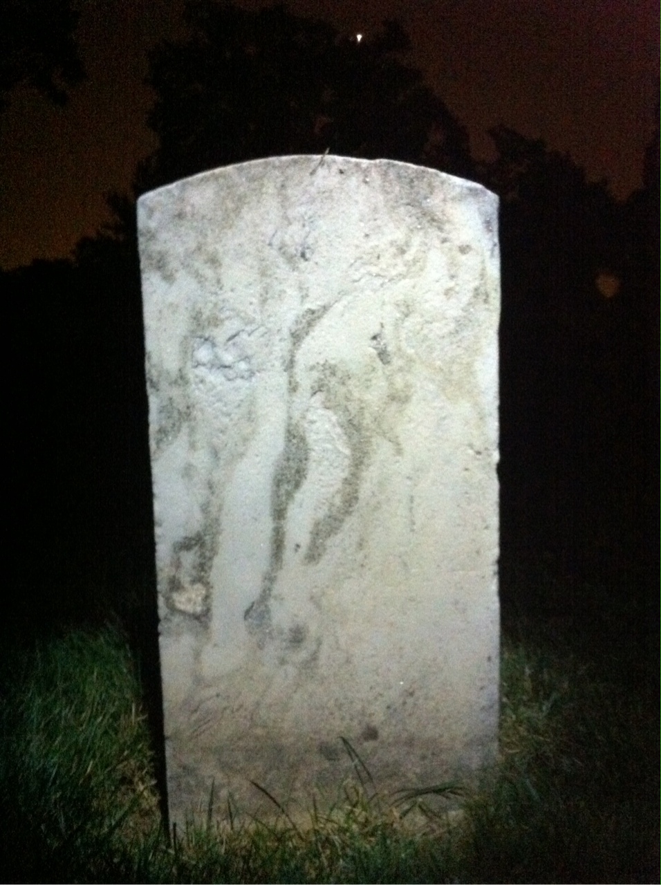 Back of headstone — John Bailey