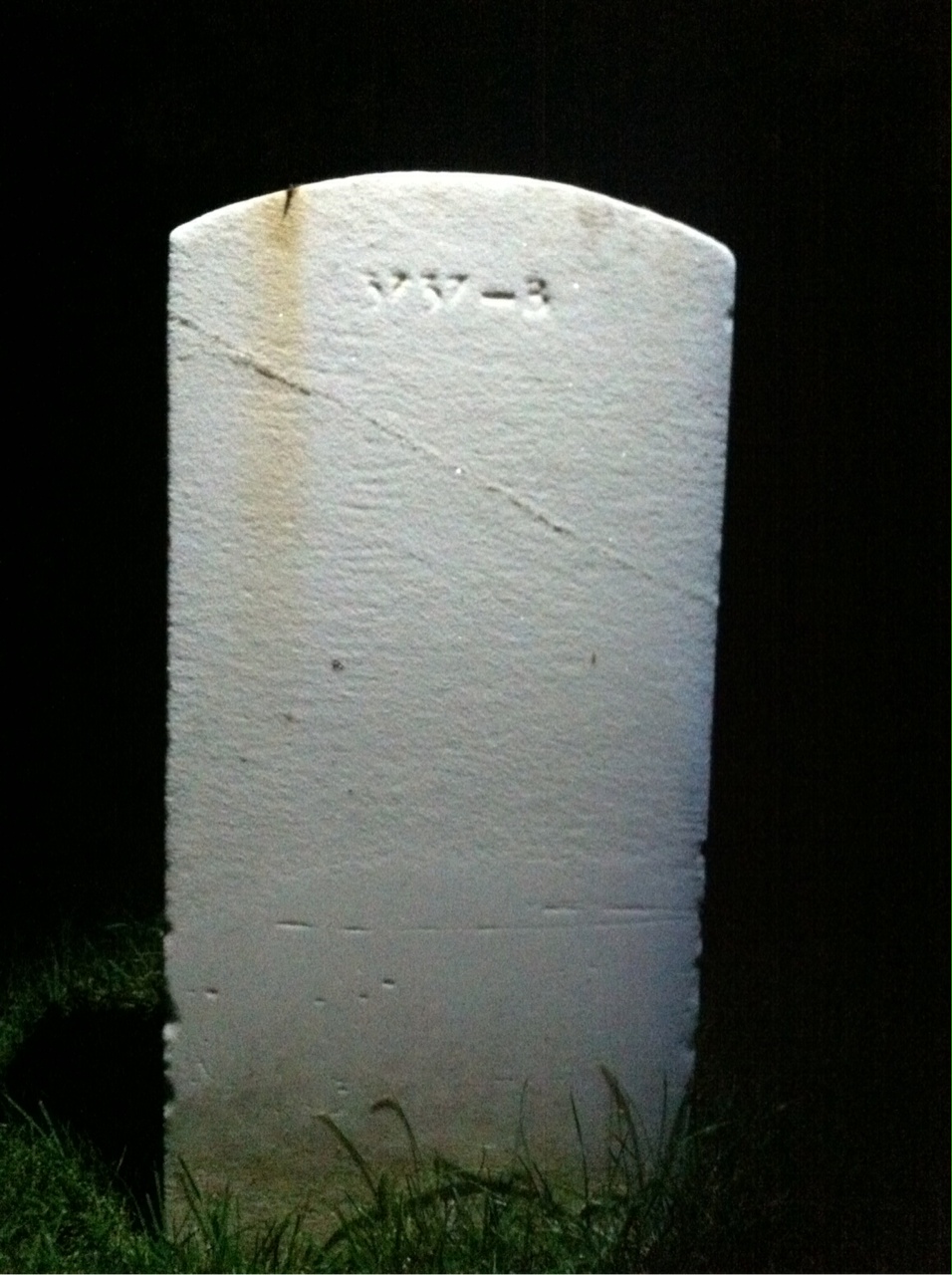 Back of headstone — George Minniss