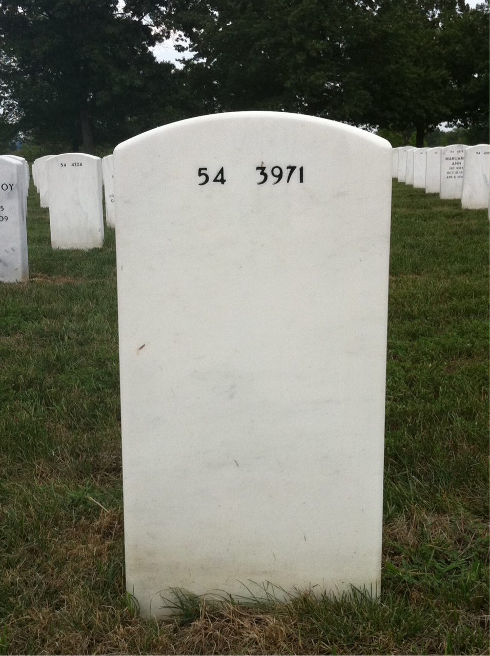 Back of headstone — Glenn Smith