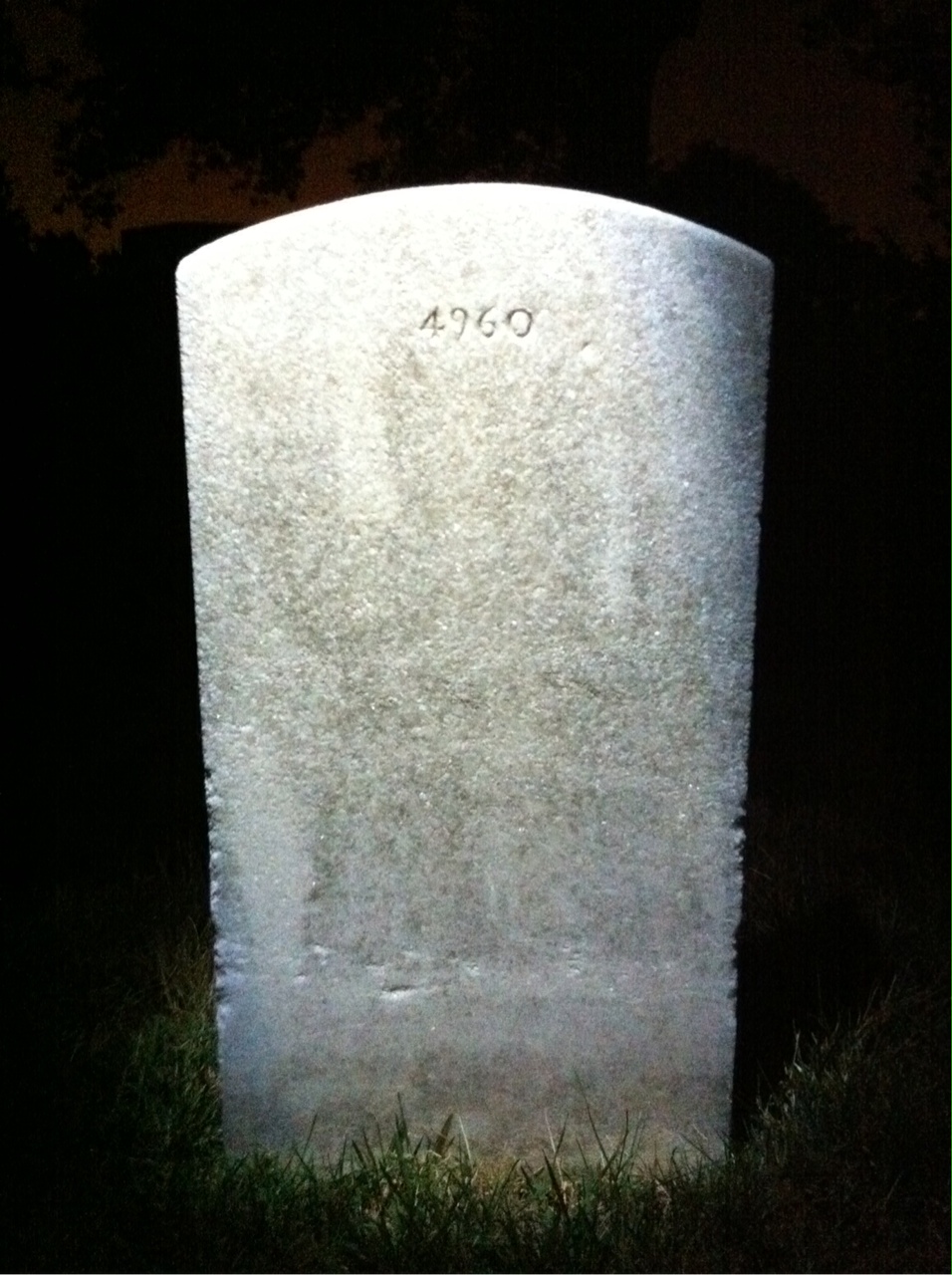 Back of headstone — John Blakely