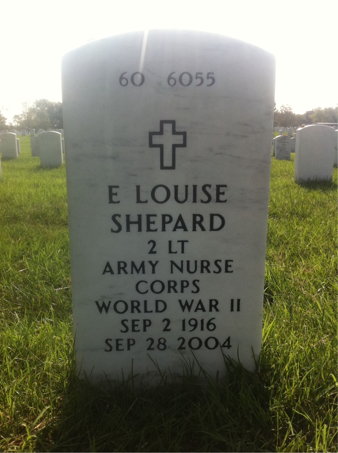 Back of headstone — Elinor Shepard