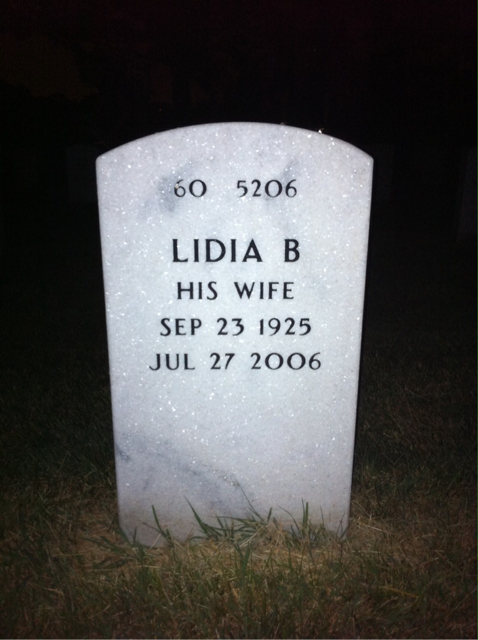 Back of headstone — William Wilson