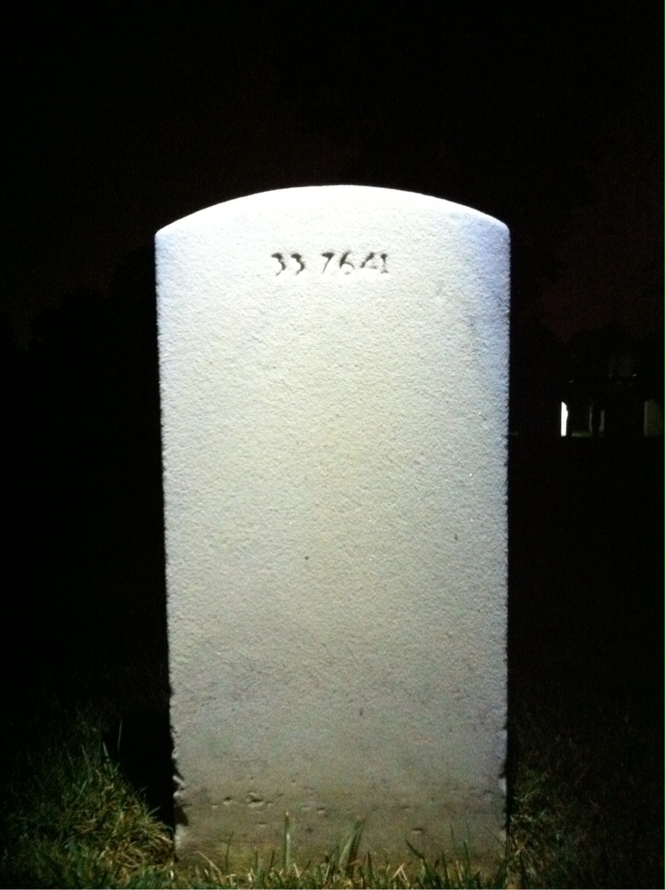 Back of headstone — Mark Cunningham