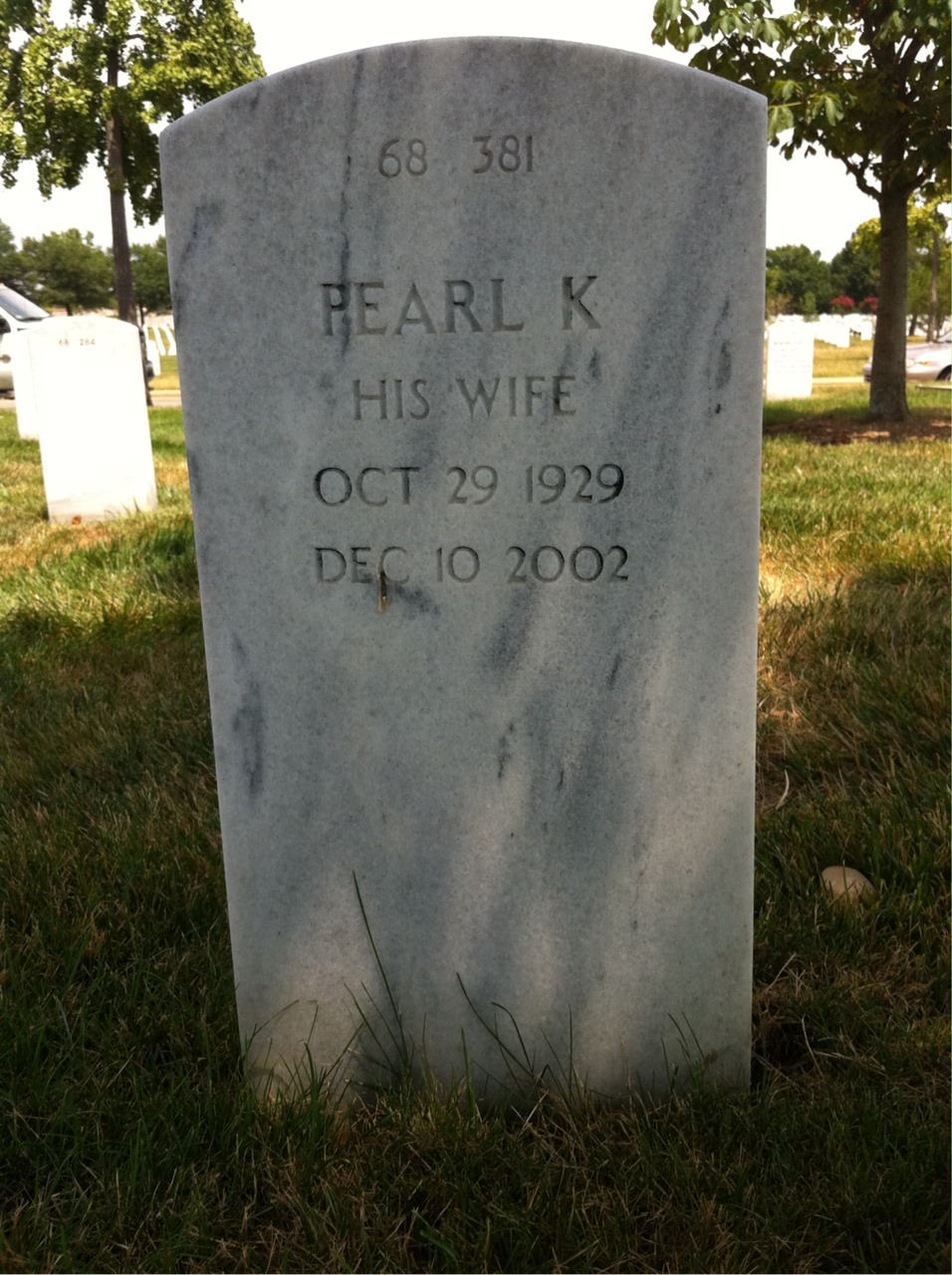Back of headstone — Ralston K Dennis