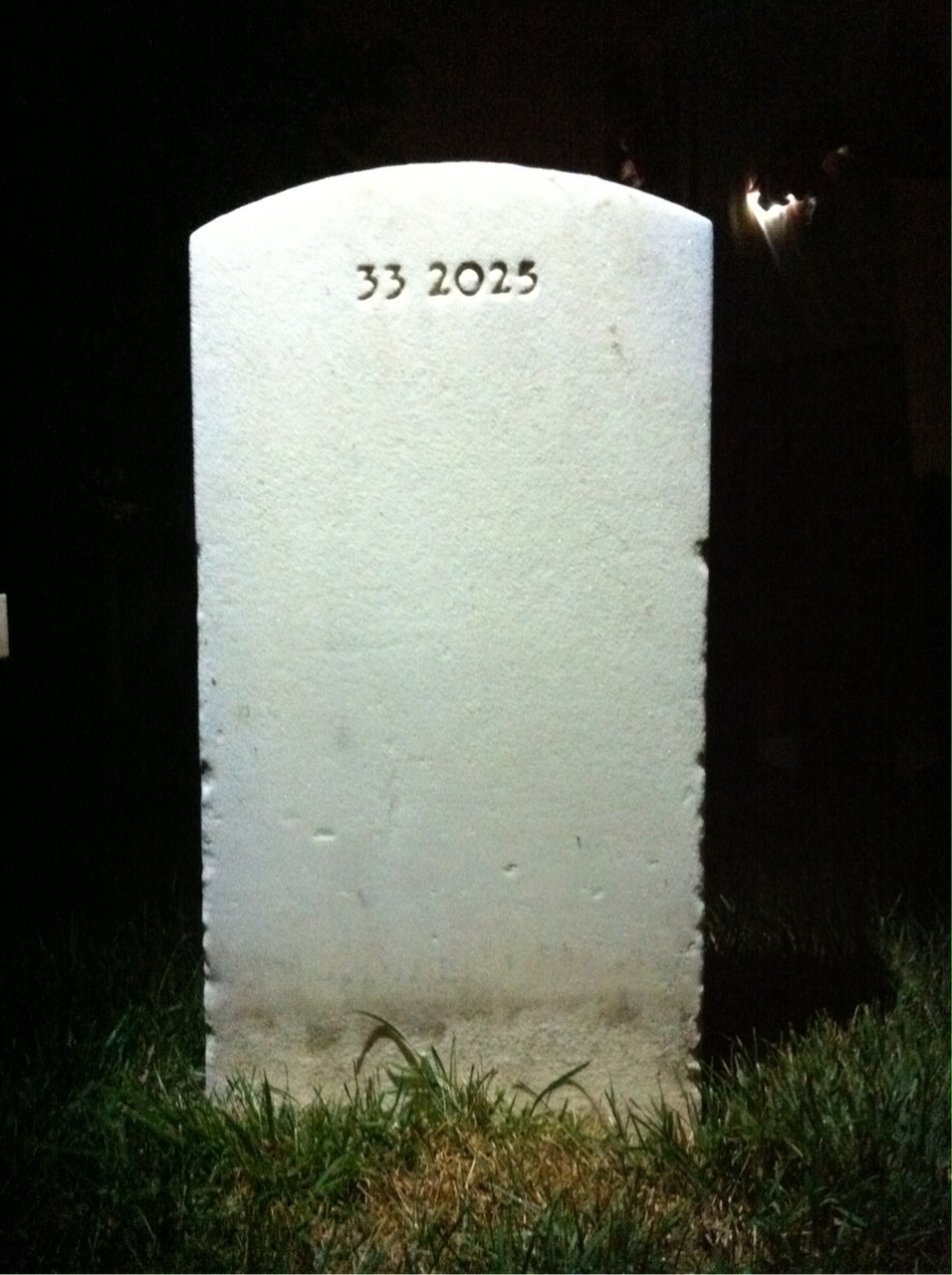 Back of headstone — William Moguin