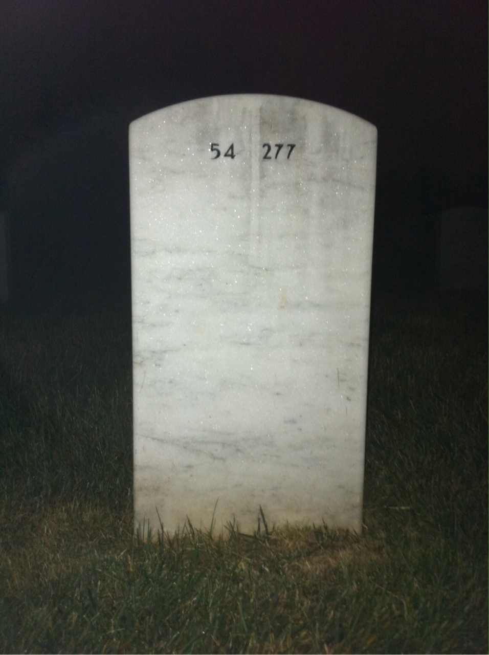 Back of headstone — James Denson